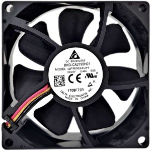 DELTA QFR0824UH 24V 0.44A 2wires 3wires 4wires Cooling Fan - Picture need