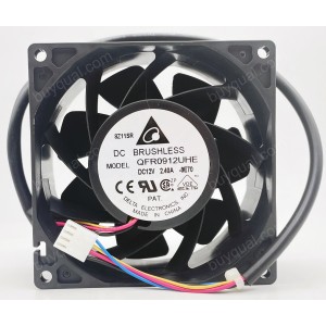 DELTA QFR0912UHE 12V 2.4A 4wires Cooling Fan