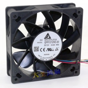 DELTA QFR1212HE-00 12V 6.40W 4wires Cooling Fan