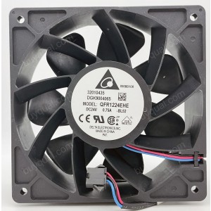 DELTA QFR1224EHE -BL52 24V 0.75A 3wires Cooling Fan
