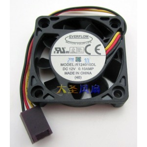 EVERFLOW R124010DL 12V 0.1A 3wires Cooling Fan