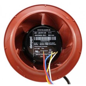 Ebmpapst R1G133-AA65-36 48V 0.7A 28/20W 4wires Cooling Fan
