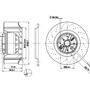 Ebmpapst R2E180-AS77-40 R2E180-AS77-39 R2E180-AS77-33 R2E180-AT06-18 230V 82W Cooling Fan - Sub/ New