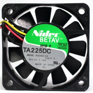 NIDEC R33965-58 CIS1F 12V 0.16A 3 wires Cooling Fan