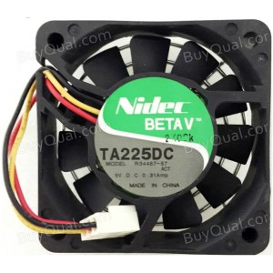 Nidec TA225DC R34487-57 5V 0.31A 3wires Cooling Fan