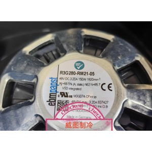 Ebmpapst R3G280-RM21-05 48V 3.2A 150W Cooling Fan - Original New
