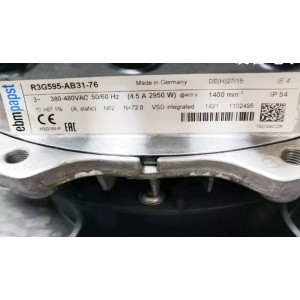 Ebmpapst R3G595-AB31-76 380-480V 4.5A 2950W Cooling Fan