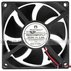 PELKO Motors R8025Y24BPCP1c-7 24V 0.34A 2wires Cooling Fan