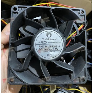 PELKO Motors R9238H12BPCB2-7 12V 1.85A 3wires Cooling Fan 