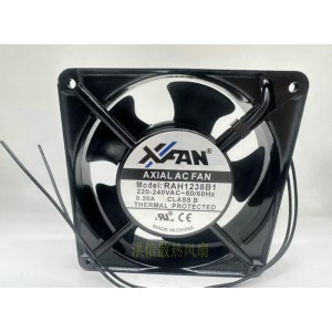 XFAN RAH12138B1 220-240V 0.20A 2wires Cooling Fan 