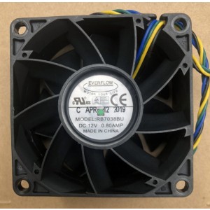 EVERFLOW RB7038BU 12V 0.8A 4wires Cooling Fan