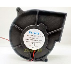 RUNDA RBH7530S24N32A 24V 0.17A 2wires Cooling Fan 