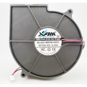 XFAN RBH9330S1 12V 0.45A 2wires Cooling Fan