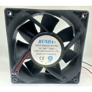 RUNDA RD1238B24H-S 24V 1.30A 2wires Cooling Fan 