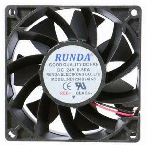 RUNDA RD9238B24H-S 24V 0.80A 2wires Cooling Fan