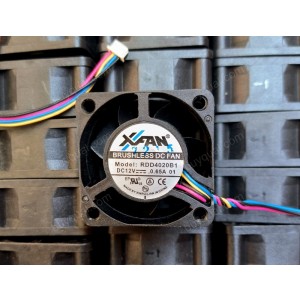 XFAN RDD4020B1 12V 0.65A 3wires Cooling Fan