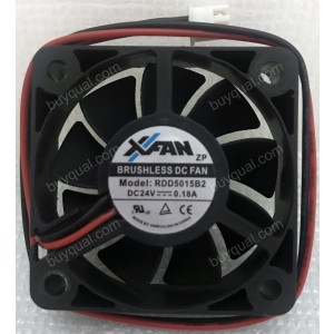 X FAN RDD5015B2 24V 0.18A 2 Wires Cooling Fan 