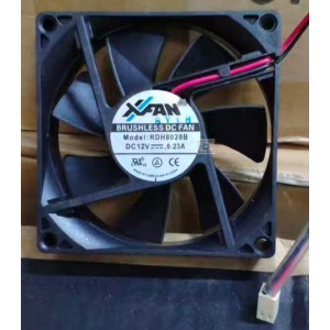 XFANS RDH8020B 12V 0.23A 2wires Cooling Fan 