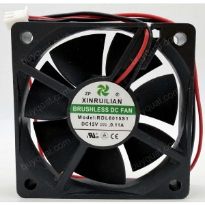 XFAN RDL6015S1 12V 0.11A 2 wires Cooling Fan