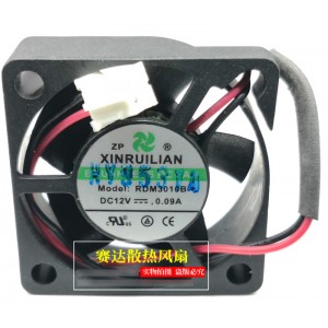 XINRUILIAN RDM3010B 12V 0.09A Cooling Fan