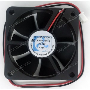 RUILIAN RDM6015S 12V 0.15A 2wires cooling fan