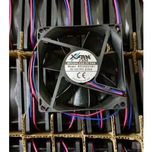 XINRUILIAN RDV8025B1 12V 0.8A 3wires Cooling Fan 