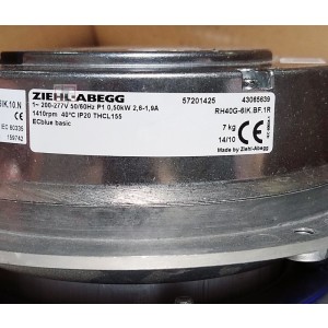 ZIEHL-ABEG RH40G-6IK.BF.1R RH40G-61K.BF.1R 200-277V 2.6-1.9A 0.50kW Cooling Fan