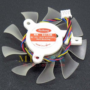 Ruikang RK-8015B 12V 0.15A 3 wires Cooling Fan