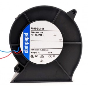 Ebmpapst RL65-21/14H 24V 0.75A 18W 2wires Cooling Fan
