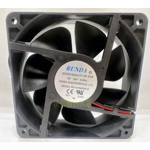 RUNDA RS1238B24H-S 24V 0.80A 2wires Cooling Fan 