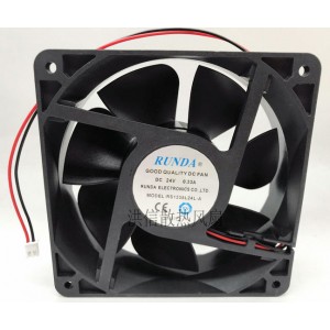 RUNDA RS1238L24L-A RS1238L24LA 24V 0.33A 2wires Cooling Fan 