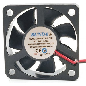 RUNDA RS5020B24VH-A RS5020B24VHA 24V 0.12A 2wires Cooling Fan 