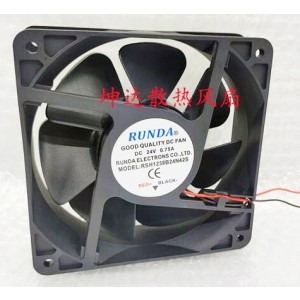 RUNDA RSH1238B24N42S 24V 0.75A 2wires Cooling Fan