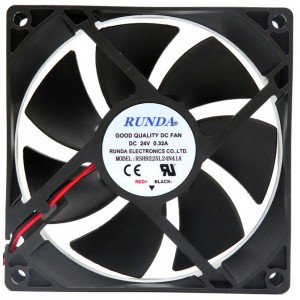RUNDA RSH9225L24N41A 24V 0.32A 2wires Cooling Fan 