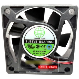 GLOBE S0602012M 12V 0.1A 2wires Cooling Fan 