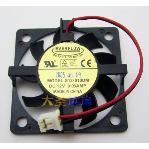 EVERFLOW S124010DM 12V 0.08A 2wires Cooling Fan