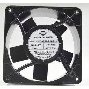 SINWAN S180GAP-22-1 200-240V 60/70W Cooling Fan