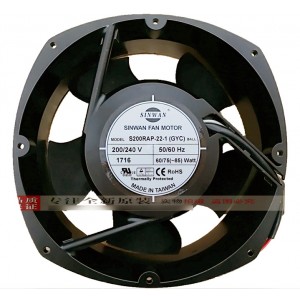 SINWAN S200RAP-22-1 200/240V 60/75W 2wires Cooling Fan - Original New