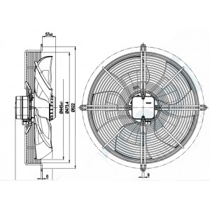 Ebmpapst S4D450-AU01-02 M4D094-EA 400V 0.33/0.7A 200/415W Cooling Fan 