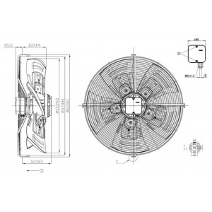 Ebmpapst S4D560-CN03-01/F01 400V 1.05-2.30A 620-1290W Cooling Fan