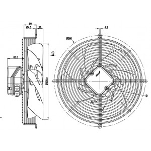Ebmpapst S4E300-AP26-36 M4E068-CF 230V 0.3/0.41A 68/92W Cooling Fan - Sub / Replacement