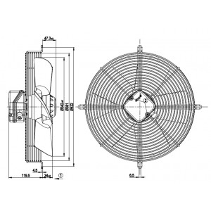 Ebmpapst S4E350-AA06-18 M4E068-EC 230V 0.62/0.9A 140/205W Cooling Fan 