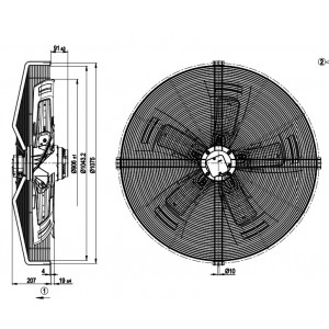Ebmpapst S6D910-AB01-01/F01 400V 4.62/2.6A 2020/1390W Cooling Fan