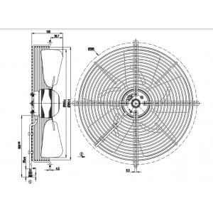 Ebmpapst S6E350-AC24-13 230V 0.27A 60W Cooling Fan