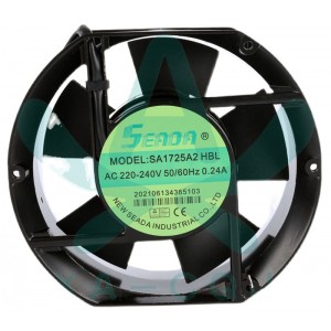 SEADA SA1725A2HBL 220/240V 0.24A 2wires Cooling Fan