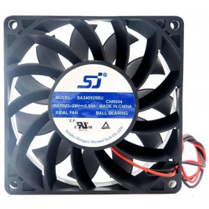 SJ SA240925BU 24V 0.55A 2wires Cooling Fan