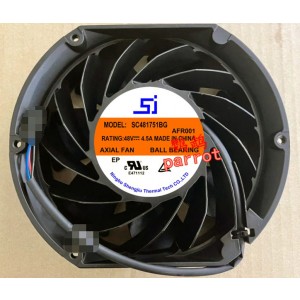 SJ SC481751BG 48V 4.5A 3wires Cooling Fan 
