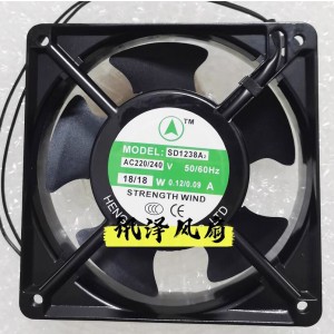 Hengjia SD1238A2 220/240V 0.17/0.15A 26/24W 2wires Cooling Fan