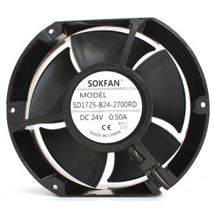 SOKFAN SD1725-B24-2700RD 24V 0.5A Cooling Fan