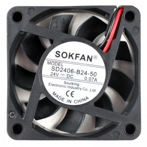 OKTECH SD2406-B24-50 24V 0.07A 2 Wires Cooling Fan 